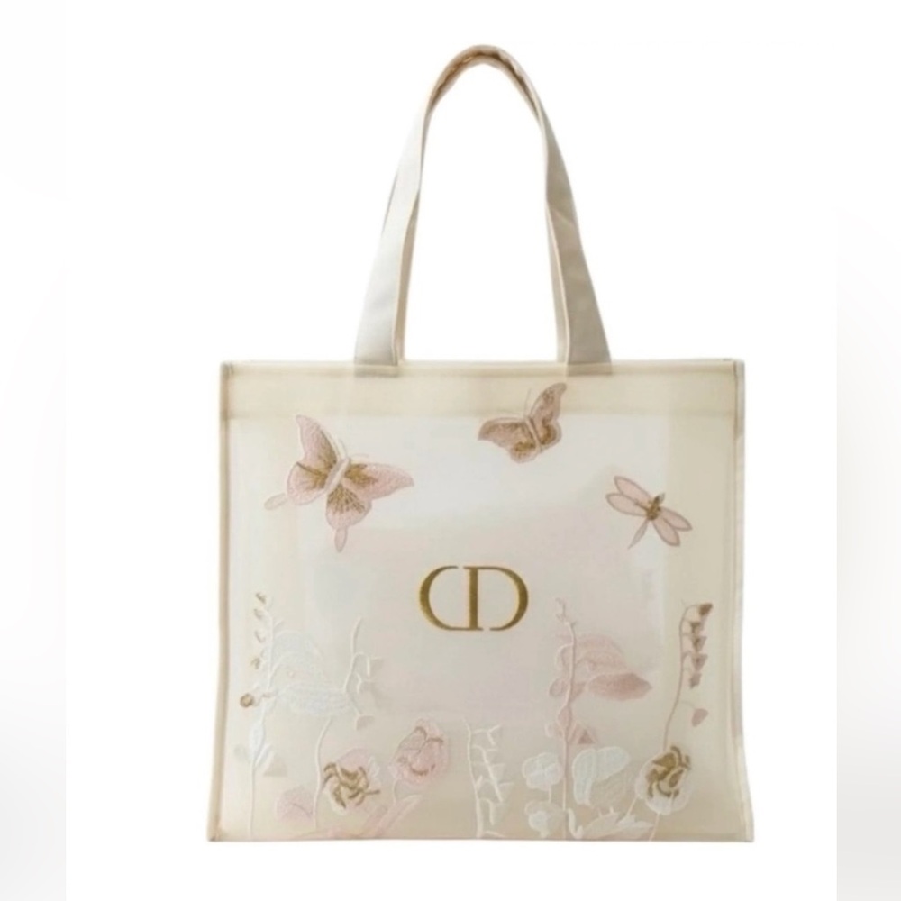 ⚜️ Dior Cream Tote with Butterfly and Floral Embroidery GWP ⚜️
